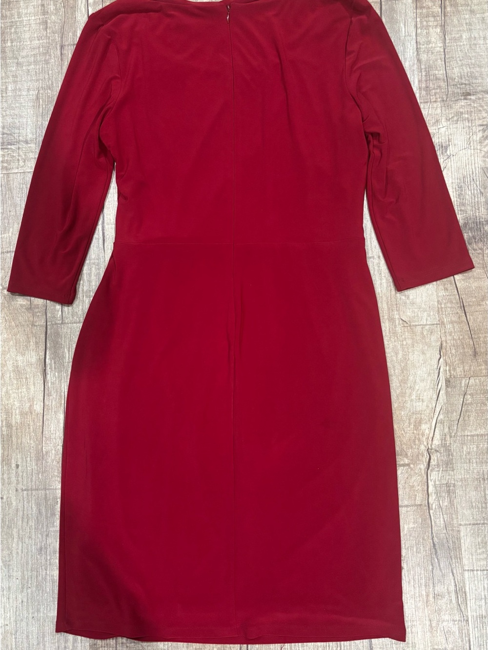 Ralph Lauren Cherry Red Long Sleeve Sheath Dress - Picture 2 of 2